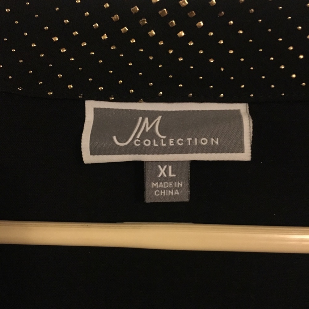 JM Collection Gold Studded Layered Hi-Lo Top | Business Casual Bling Tunic | XL - Picture 5 of 5